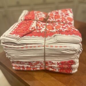 Coral/Salmon Color Block Napkins